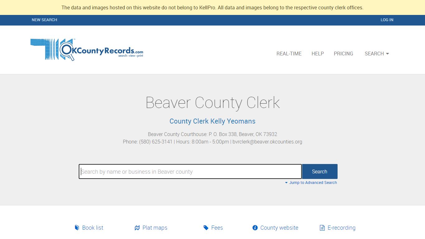 Beaver County | OKCountyRecords.com | County Clerk Public Land Records ...